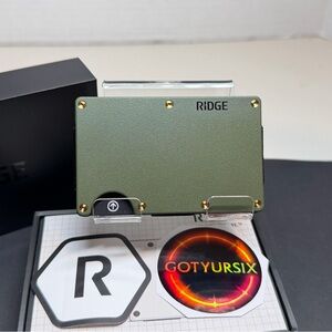 🔥2.0 RIDGE WALLET | MATTE OLIVE w/GOLD PVD SCREWS (NEW)